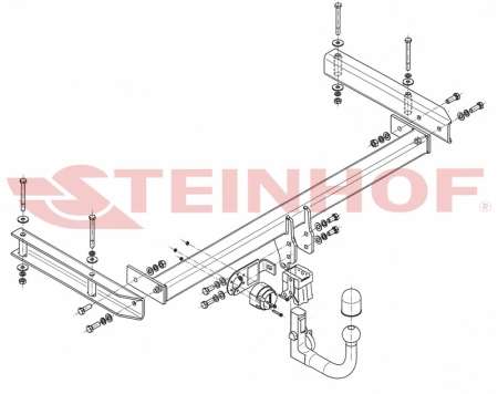 Фаркоп Steinhof для Audi A6 allroad 2006-2011 A-103 в 