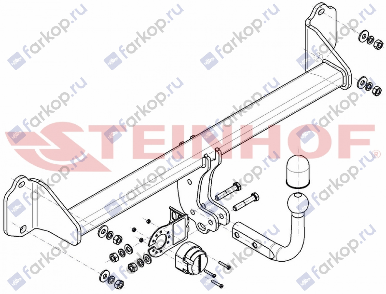 Фаркоп Steinhof для BMW X1 (F48) 2015- B-080 в 