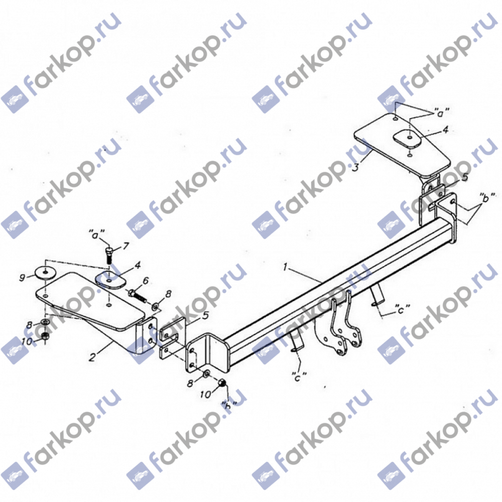 Фаркоп Oris для Chevrolet Aveo (седан) 2002-2006 5222-A в 