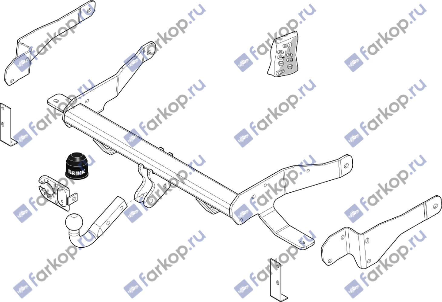 Фаркоп Brink для Chevrolet Captiva 2006-2013 461800 в 