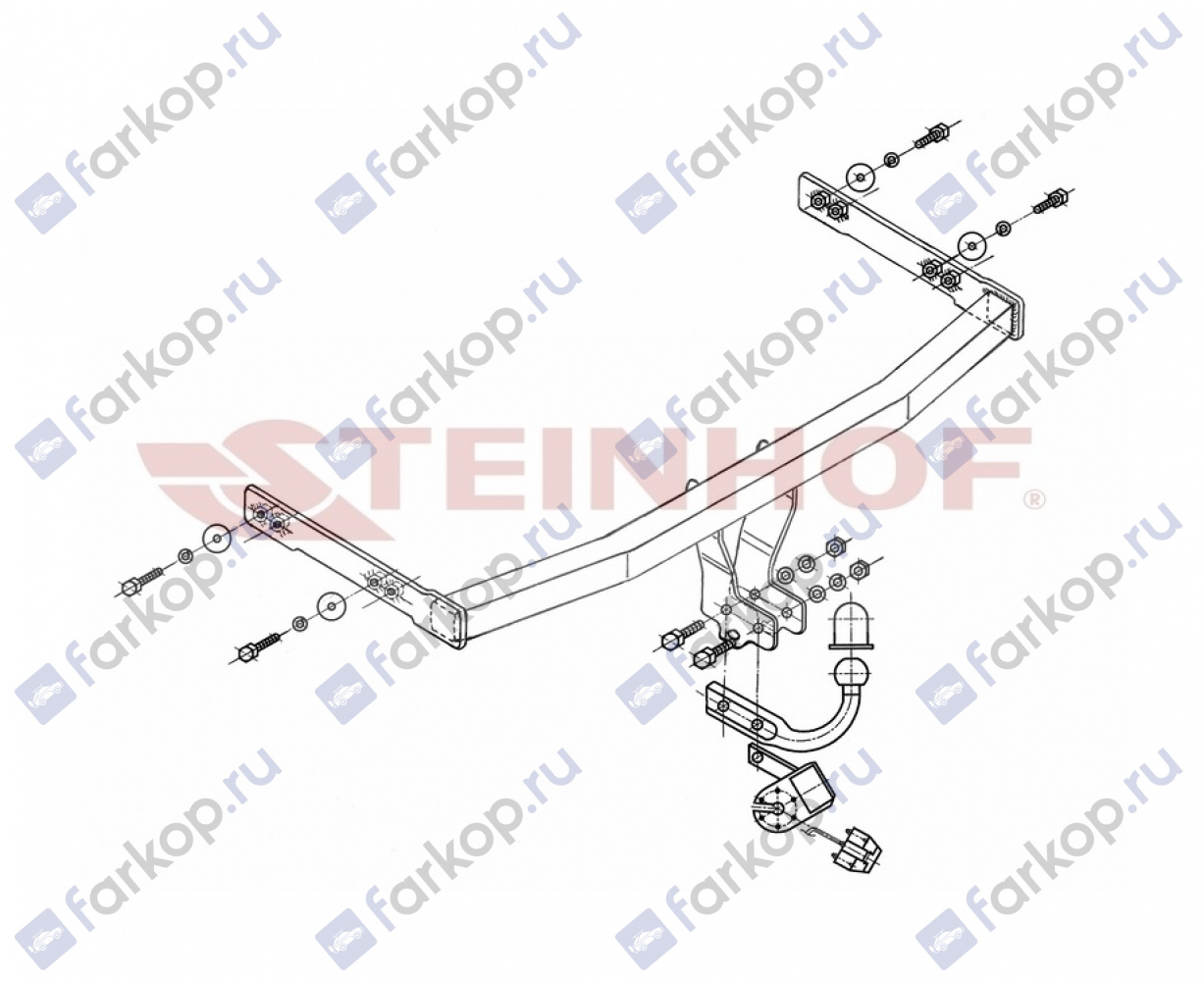 Фаркоп Steinhof для Audi A3 1996-2003 V-056 в 