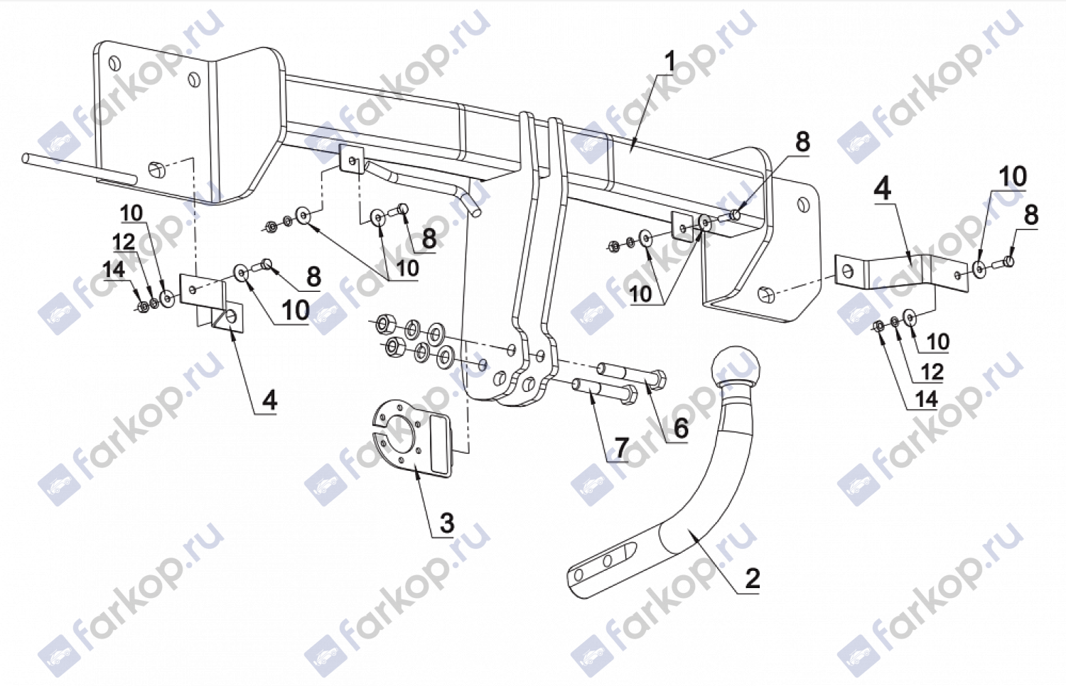 Фаркоп Auto-Hak для BMW 3 серия 2005-2013 B11 в 