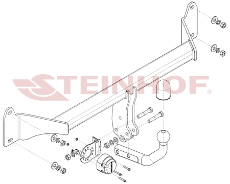 Фаркоп Steinhof для BMW 2 серия 2019- B-096 в 