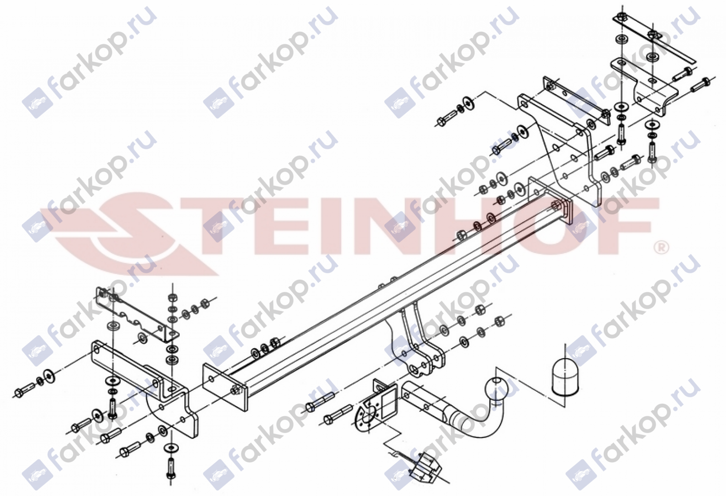 Фаркоп Steinhof для Nissan Qashqai (Qashqai 2) 2007-2013 N-094 в 