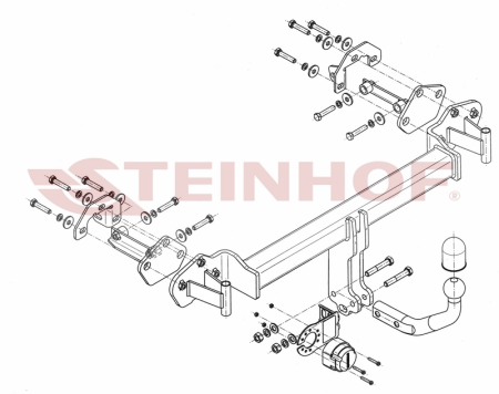 Фаркоп Steinhof для BMW 3 серия (E46) 1998-2006 B-068 в 